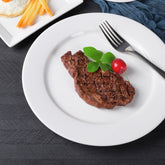 10 Inch Round Dinner Plate – Pearl White Porcelain Plate for Main Courses, Salads & Appetizers