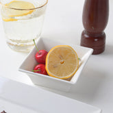 4 Inch Square Sauce Dish – Pearl White Porcelain Side Dish for Serving Dips and Condiments