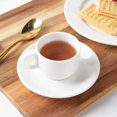 3 oz Tea Cup with Saucer – Elegant Round Shape, Ideal for Espresso, Tea, & Small Beverages