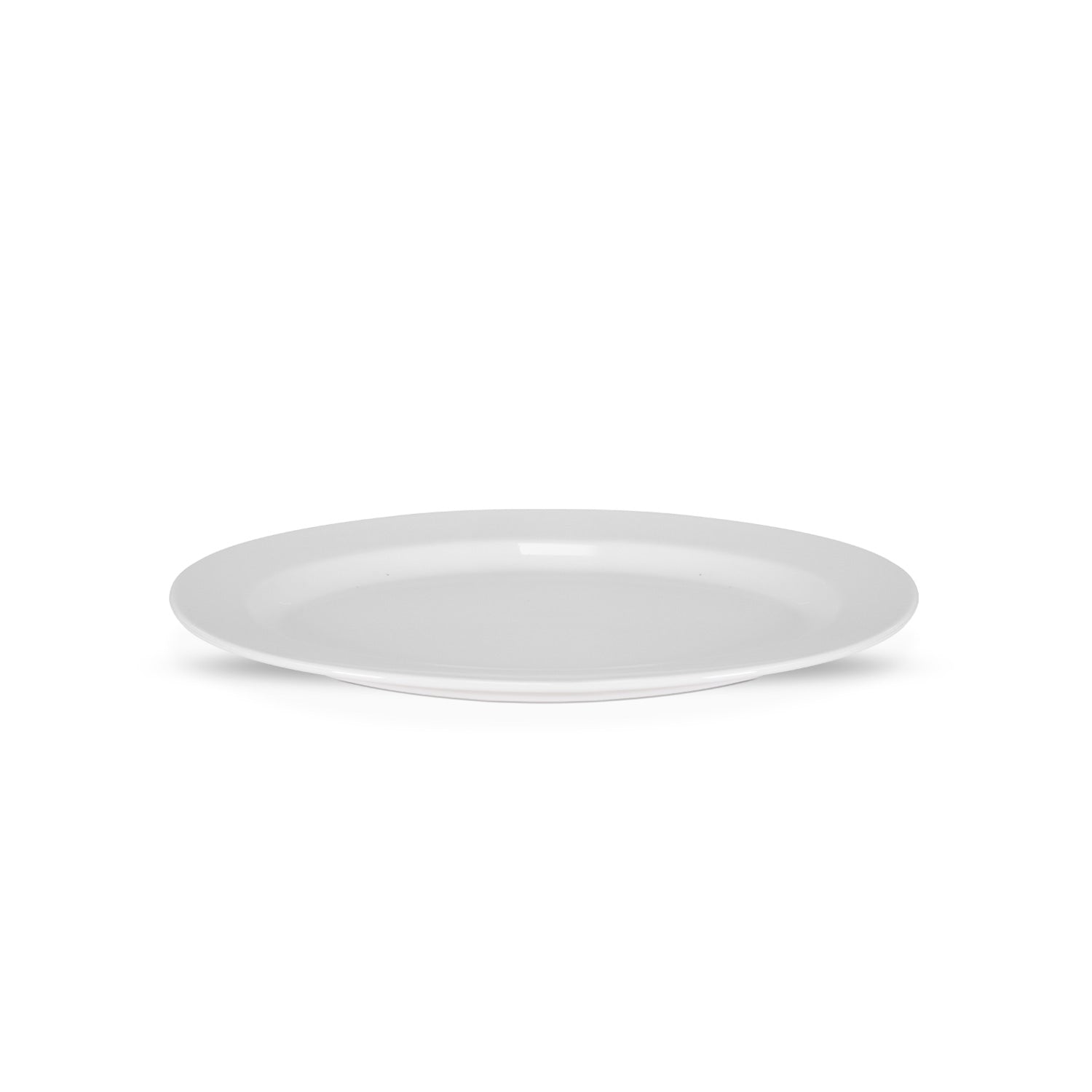 Pearl White Salad Plates – 9.75 Inch Oval, Premium Porcelain
