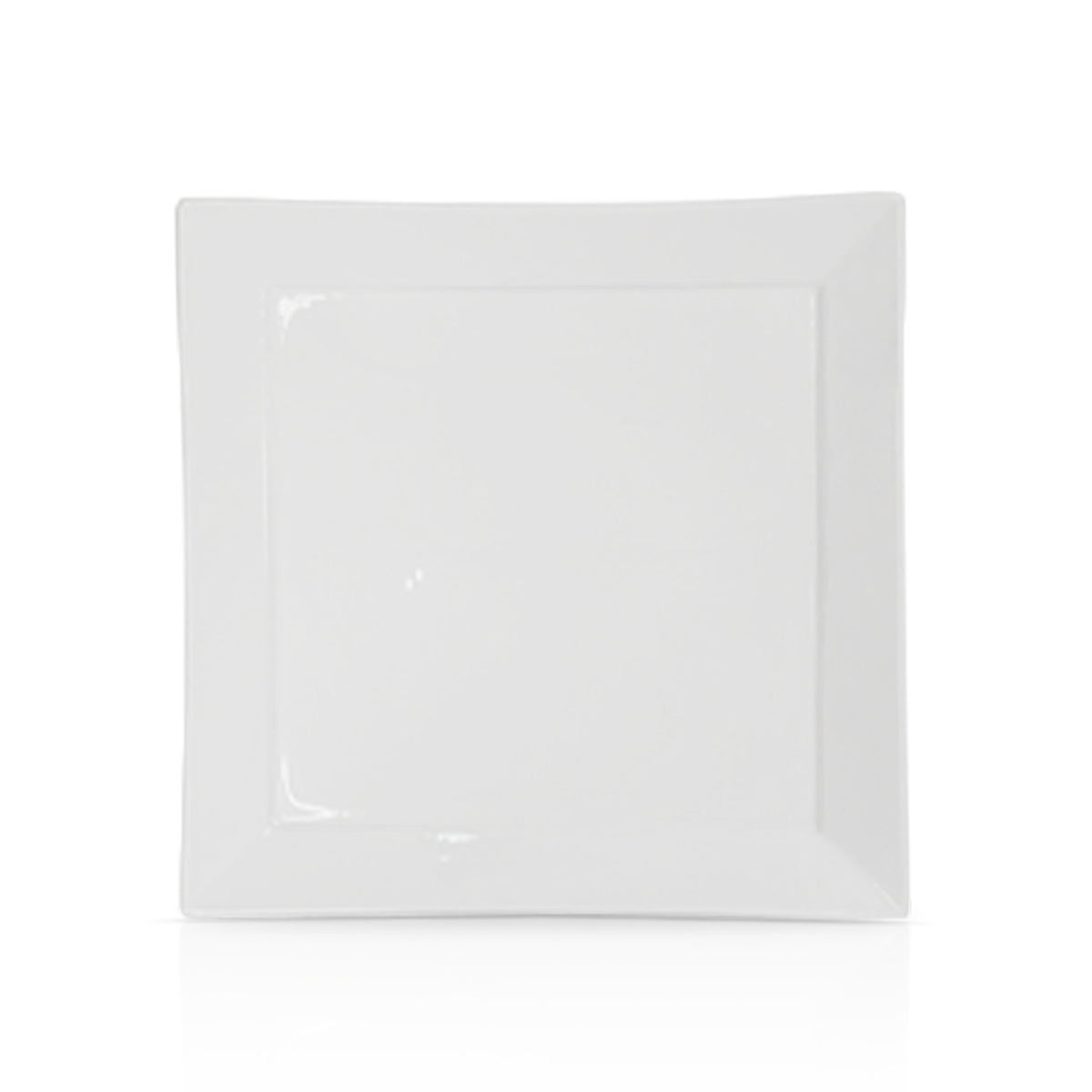 12 Inch Square Dinner Plate – Pearl White Porcelain Modern Plate for Main Courses & Large Servings