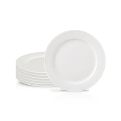 12 Inch Round Dinner Plate – Pearl White Porcelain Plate for Main Courses & Large Servings